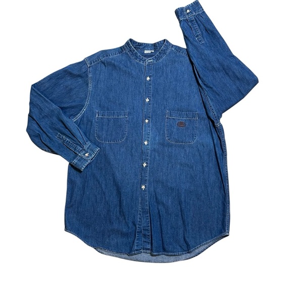 Marithe Francois girbaud men’s vintage button up chambray denim shirt size large - Picture 1 of 8